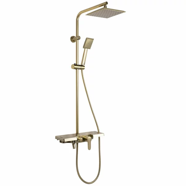 Coloana de dus cu baterie monocomanda auriu periat Rea Bravo picture - 3