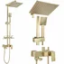 Coloana de dus cu baterie monocomanda auriu periat Rea Jack picture - 1