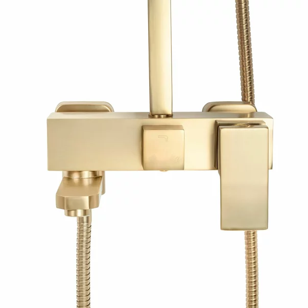 Coloana de dus cu baterie monocomanda auriu periat Rea Jack picture - 8