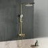 Coloana de dus cu baterie monocomanda FDesign Zaffiro finisaj auriu periat picture - 1