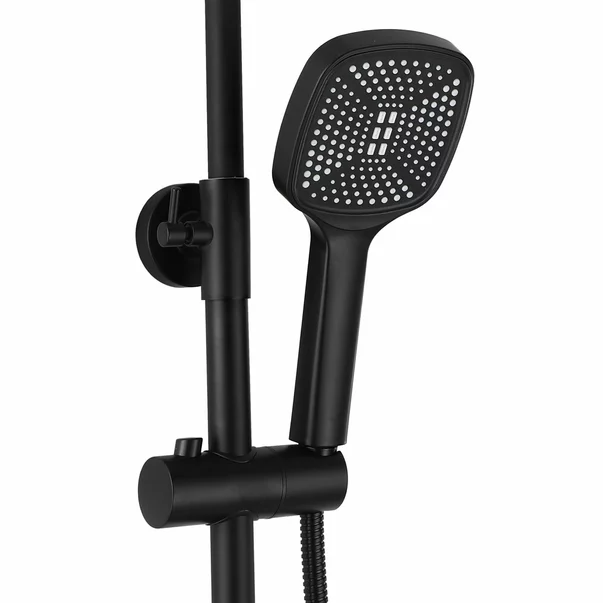 Coloana de dus cu baterie monocomanda negru mat Rea Storm cu pipa lunga picture - 5