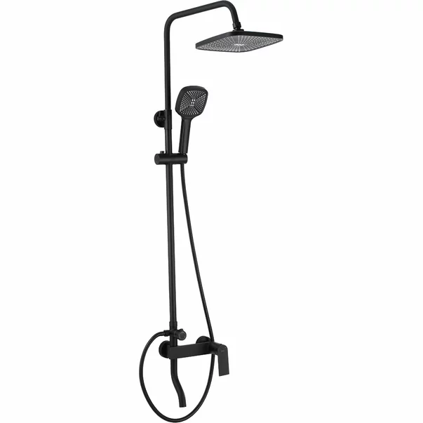 Coloana de dus cu baterie monocomanda negru mat Rea Storm cu pipa lunga picture - 6