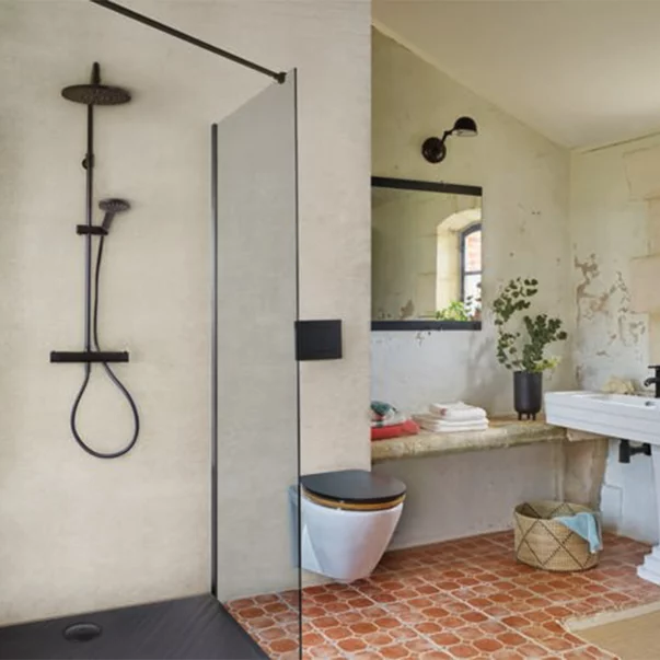 Coloana de dus cu baterie monocomanda Wirquin Roma Touch finisaj negru mat picture - 2