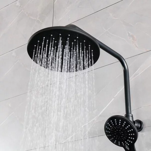 Coloana de dus cu baterie monocomanda Wirquin Roma Touch finisaj negru mat picture - 6