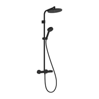 Coloana de dus cu baterie termostatata Hansgrohe Activera S EcoSmart para cu 2 functii finisaj begru mat