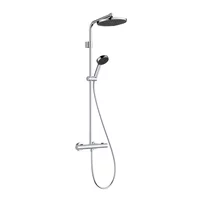 Coloana de dus cu baterie termostatata Hansgrohe Activera S EcoSmart para cu 2 functii finisaj crom lucios