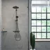 Coloana de dus cu baterie termostatata Hansgrohe Croma Select S para cu 3 functii finisaj negru-crom periat picture - 1