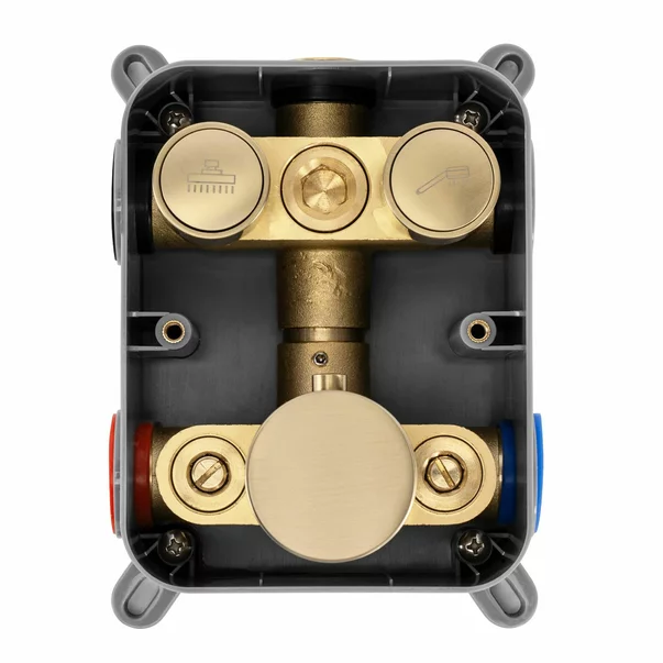 Sistem de dus incastrat cu baterie termostatata incastrata auriu periat Rea Lungo picture - 6