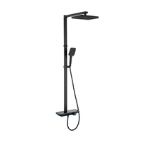 Coloana de dus cu baterie termostatata Inter Ceramic Lucio finisaj negru mat