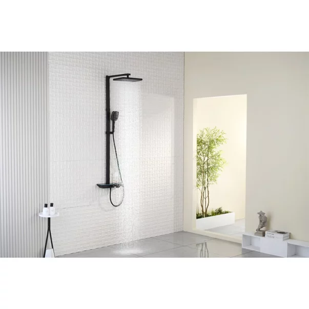 Coloana de dus cu baterie termostatata Inter Ceramic Lucio finisaj negru mat picture - 3