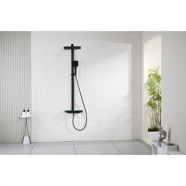 Coloana de dus cu baterie termostatata Inter Ceramic Lucio finisaj negru mat picture - 4