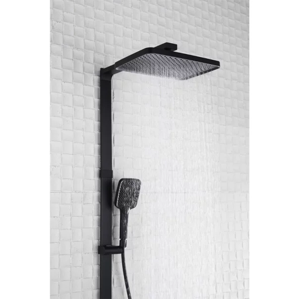 Coloana de dus cu baterie termostatata Inter Ceramic Lucio finisaj negru mat picture - 5