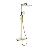 Coloana de dus cu baterie termostatata Inter Ceramic Majestic finisaj auriu periat