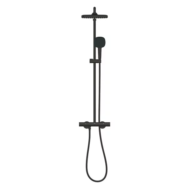 Coloana de dus cu baterie termostatata negru mat Grohe Tempesta Cosmopolitan 250 Cube picture - 2