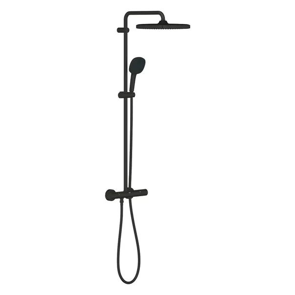 Coloana de dus cu baterie termostatata negru mat Grohe Tempesta Cosmopolitan 250 Cube picture - 4