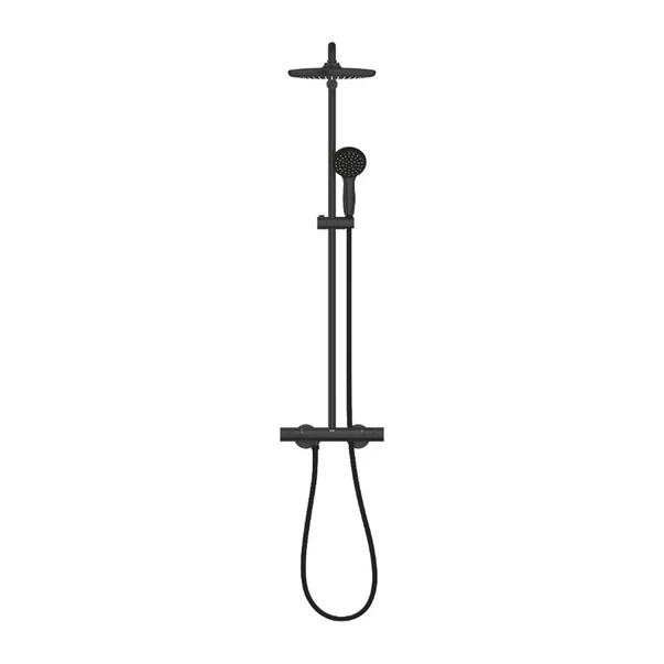 Coloana de dus cu baterie termostatata negru mat Grohe Vitalio Start 250 picture - 2