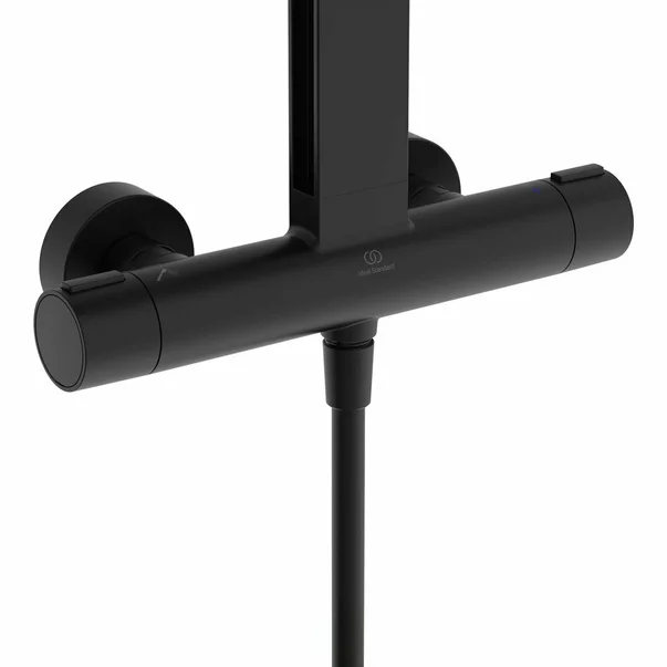 Coloana de dus cu baterie termostatata negru mat Ideal Standard Alu+ palarie patrata picture - 7