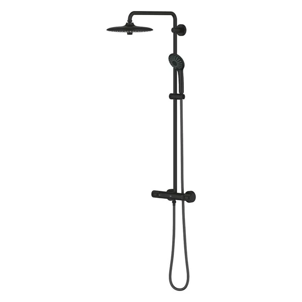 Coloana de dus cu baterie termostatata si pipa cada negru mat Grohe Euphoria 260 picture - 3
