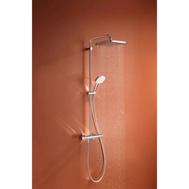 Coloana de dus Grohe Tempesta 250 Cube cu baterie termostatata crom lucios picture - 3