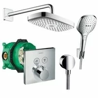 Sistem de dus cu termostat Hansgrohe Design Raindance Select E300 incastrat