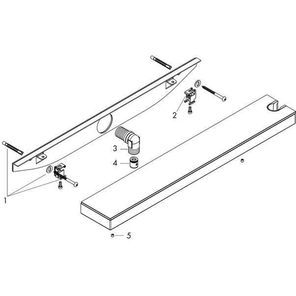 Conector de perete pentru furtun dus Hansgrohe Rainfinity alb mat picture - 6