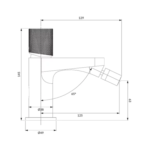 Baterie bideu monocomanda Omnires Contour alama sanitara finisaj cupru periat picture - 2