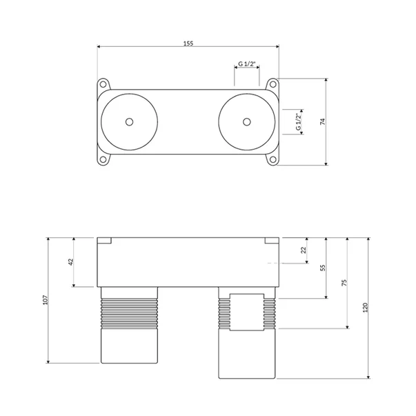 Corp ingropat Omnires Box pentru bateriile de lavoar incastrate picture - 2