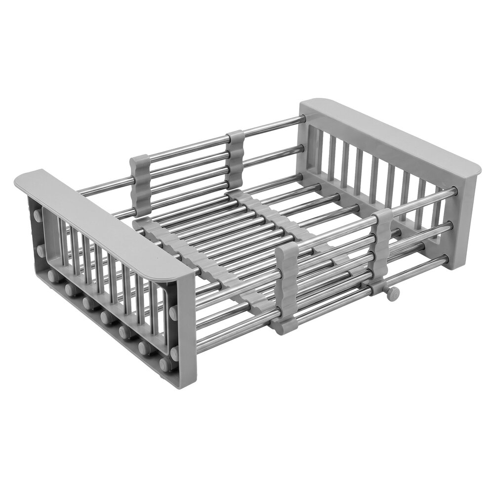 Cos scurgere telescopic Rea dreptunghiular gri mat-inox 47x22.5 cm