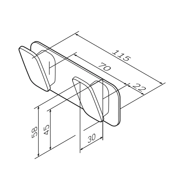 Cuier dublu AM.PM Inspire 2.0 crom lucios picture - 8