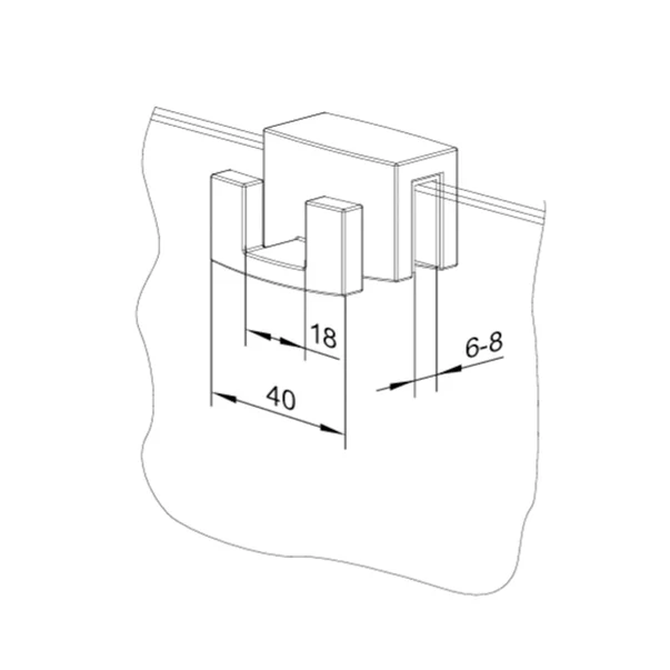 Cuier dublu Radaway auriu periat cu montare pe sticla de dus picture - 2