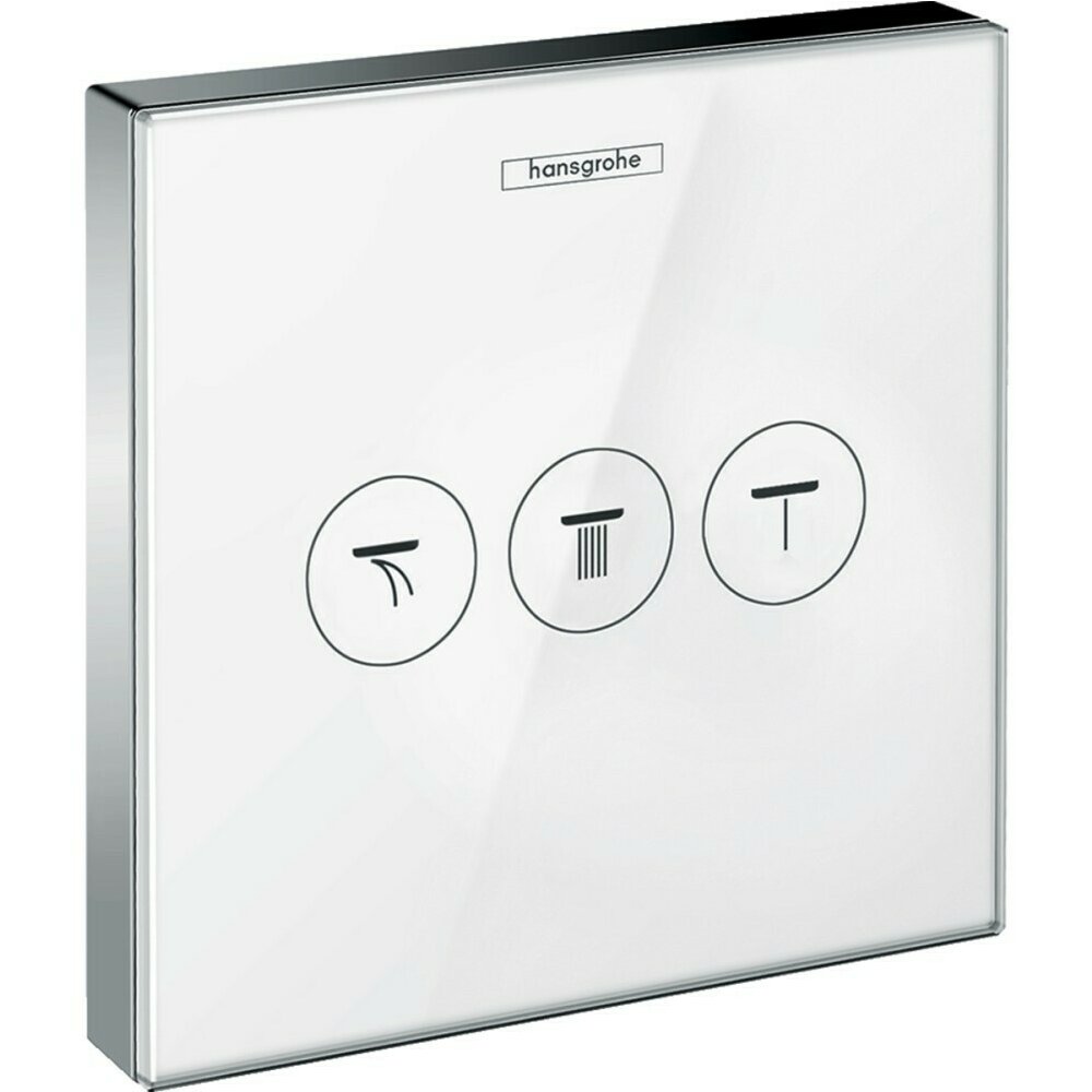 Divertor incastrat Hansgrohe ShowerSelect alb/crom cu 3 iesiri