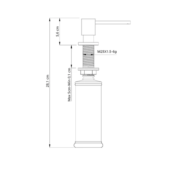 Dozator detergent Quadron Unique Lori finisaj auriu picture - 2