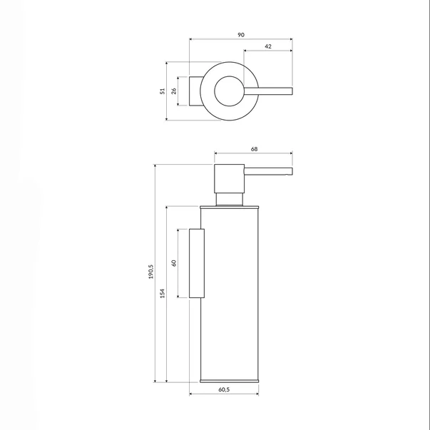 Dozator sapun Omnires Modern Project alama sanitara alama periata 150 ml picture - 2