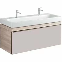 Dulap baza pentru lavoar suspendat bej Geberit Citterio 1 sertar 119 cm