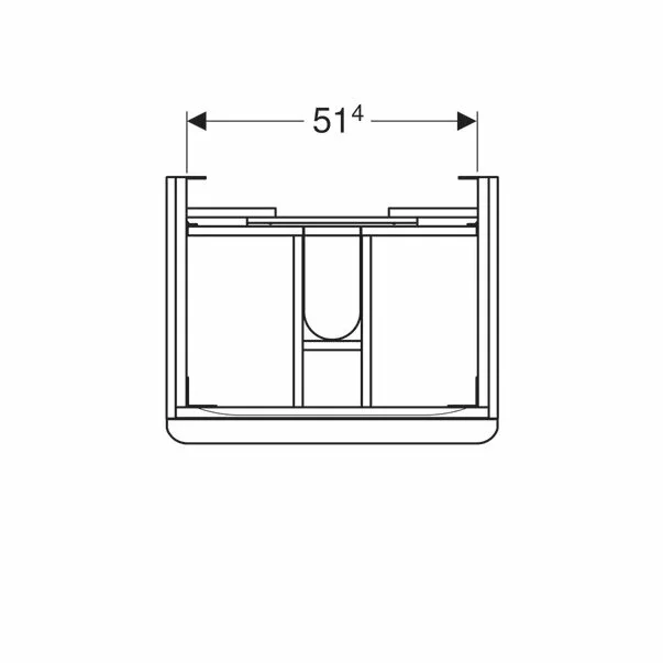 Dulap baza pentru lavoar suspendat Geberit Smyle Square nuc 2 sertare 59 cm picture - 4