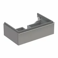 Dulap baza pentru lavoar suspendat gri Geberit Icon 1 sertar 74 cm