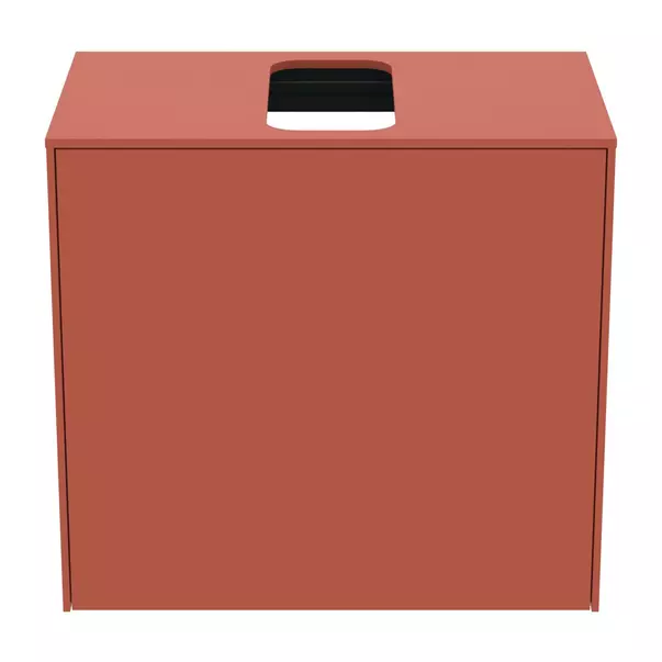 Dulap baza suspendat Ideal Standard Atelier Conca 1 sertar si blat cu decupaj central 60 cm rosu - oranj mat picture - 8