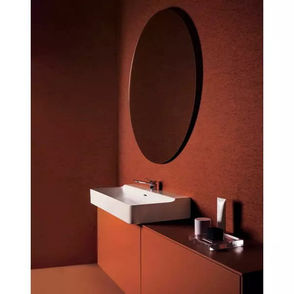 Dulap baza suspendat Ideal Standard Atelier Conca rosu - oranj mat 2 sertare cu blat 100 cm picture - 4