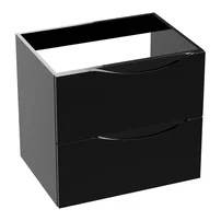 Dulap baza suspendat Rune Asger 2 sertare 60 cm negru lucios