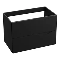 Dulap baza suspendat Rune Asger 2 sertare 80 cm negru mat