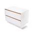 Dulap baza suspendat Rune Dagaz 2 sertare 79 cm alb-lemn lucios picture - 8