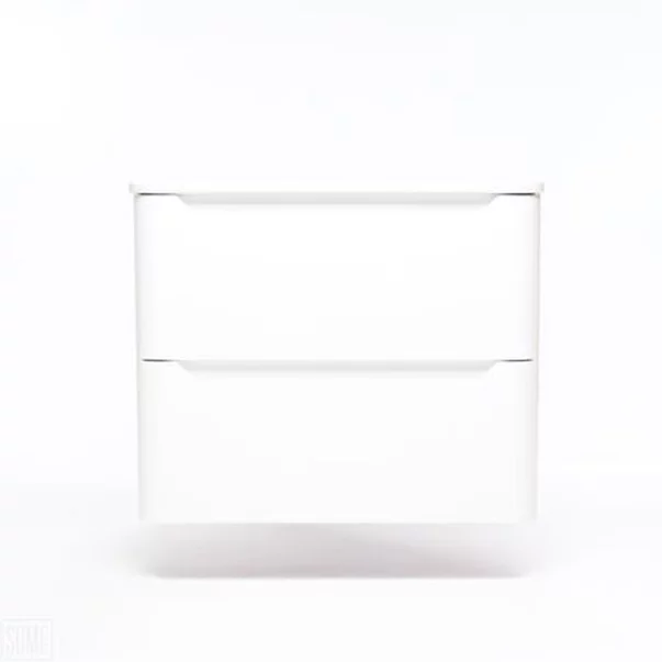 Dulap baza suspendat Rune Laguz 2 sertare 60 cm alb lucios picture - 7