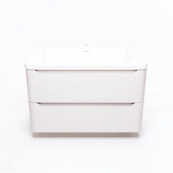 Dulap baza suspendat Rune Laguz 2 sertare 80 cm bej mat picture - 4