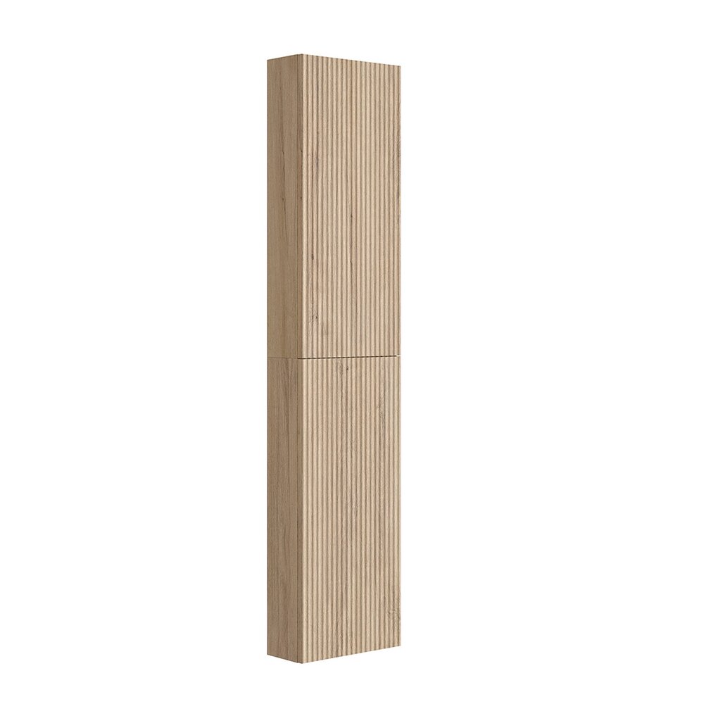 Dulap coloana mare Gala Canaletto suspendat lemn bej mat 2 usi batante 35 cm