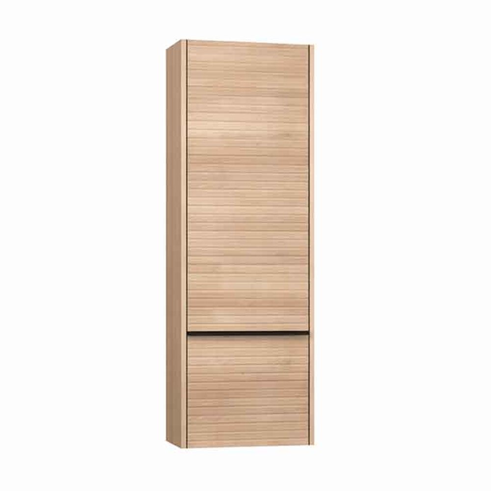 Dulap coloana mare suspendat KolpaSan Orphia canelat 1 usa si 1 sertar 45x140 cm finisaj acacia