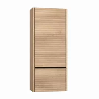 Dulap coloana mediu suspendat KolpaSan Orphia canelat 1 usa si 1 sertar 45x100 cm finisaj acacia