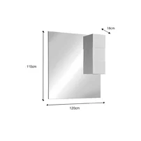 Dulap cu oglinda alb LC Mobili Italia Vittoria Start Basic 2.0 120x110 cm