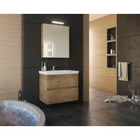 Dulap cu oglinda suspendat Drop Luxus maro 2 usi 60 cm