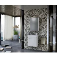 Dulap cu oglinda suspendat Drop Status alb 1 usa 41 cm