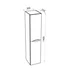 Dulap inalt suspendat Rune Asger 2 usi 30 cm alb lucios picture - 5